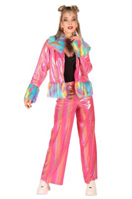 T4268-4300 pink Damen Hippie Kostüm