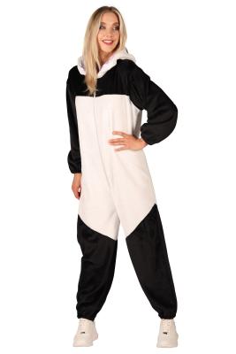 T4343/T4344/T4345 schwarz-weiß Panda Overall Jugendliche Damen Herren - 1