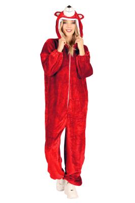 T4361/T4362/T4363-4800 neon-rot Bärenkostüm Candy Damen Herren - 0