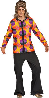 O7107-60-62 schwarz Herren Schlaghose 70er 80er Jahre Discohose Gr.60-62 - 1