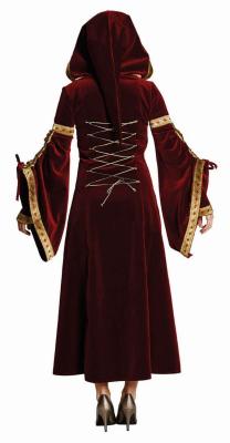 ML118158-52 weinrot Damen Mittelalter Burgherrin Hofdame Kostüm Kleid Gr.52 - 2