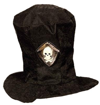 O23340 schwarz Totengräber Hut Zylinder Gothichut Einheitsgröße - 0