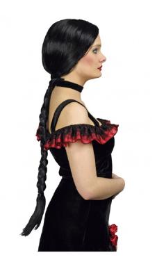 K11273901 schwarz Damen Bollywood Zopf Perücke - 1