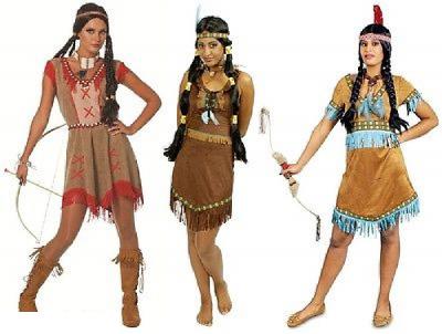 W4711-36 braun-rot Damen Indianerin Westernkleid Gr.36 - 1