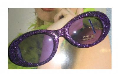 B025159-4 lila Damen Herren Glitter Disco Brille