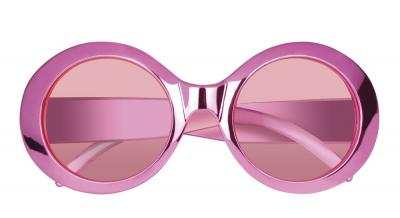 B025500-1 pink Damen Herren Metallic Brille Discobrille