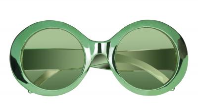 B025500-2 grün Damen Herren Metallic Brille Discobrille