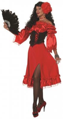 W4434-B-48 rot Damen Rock Cowgirlrock Spanierinrock Gr.48 - 1