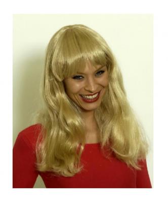 K11277215 blond Damen Langhaar Perücke mit Pony