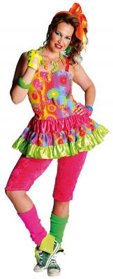 M210167-XS-A bunt Damen Hippy Kleid Partykleid Gr.XS