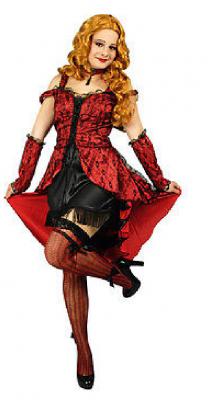 K31250579-44-46 rot-schwarz Damen Saloonlady Can Can Gr.44-46 - 2