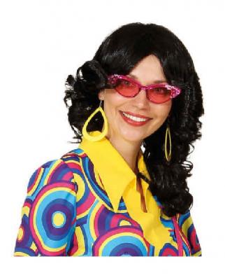 O47562-12 pink Damen Herren Hippie Brille Spaßbrille - 1