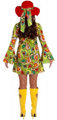 O9332-36 Damen Hippie Kleid Discokleid Partykleid Gr.36 - 1