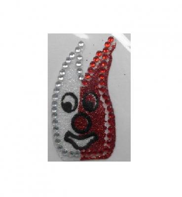 Ma190460 silber-rot Glimmertattoo Dom