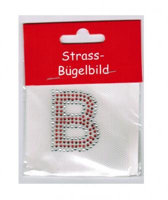 Ma226596 silber-rot Buchstabe B Strassbild - 1