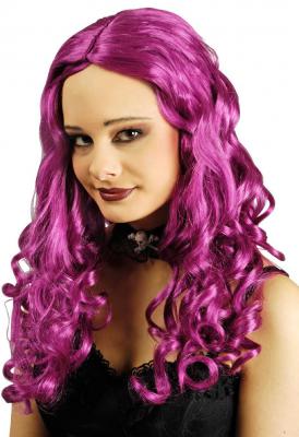 K11277333 magenta Lockenperücke Hippieperücke