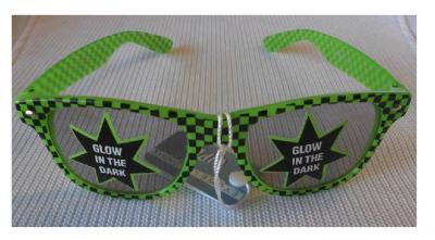 Ra-V-1017-2 grün Damen Herren Neon Karo Brille Sonnenbrille - 0