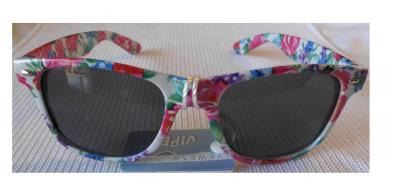 Ra-V-412-2 weiß-bunt Damen Blumen Brille Hippiebrille - 2