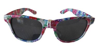 Ra-V-412-2 weiß-bunt Damen Blumen Brille Hippiebrille - 4