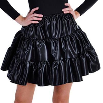 M211156-2-XL schwarz Damen Satin-Petticoat-Unterrock Gr.XL - 1