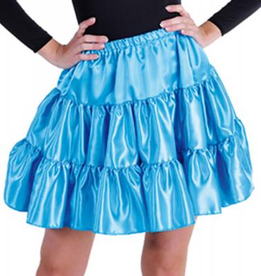 M211156-16-S türkis Damen Satin-Petticoat-Unterrock Gr.S - 1
