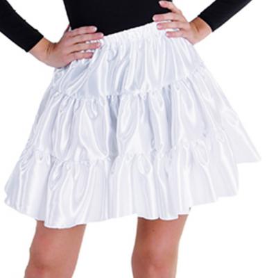 M211156-1-XL weiß Damen Satin-Petticoat-Unterrock Gr.XL - 1