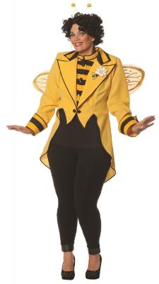W4910-40 gelb-schwarz Damen Bienen Frack Wespen Jackett Gr.40 - 1