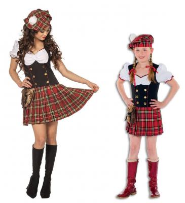 L3100500-164 rot-kariert Kinder Schottenkleid Schottenkostüm Gr.164 - 1