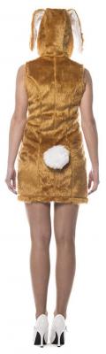 L3201000-34 braun Damen Hasen-Kleid Plüsch-Kostüm Gr.34 - 2