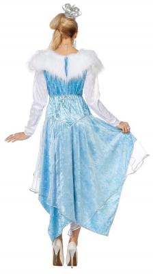 W4402-46 blau-weiß Damen Rokoko Kostüm Schneekönigin Eisprinzessin Gr.46 - 2