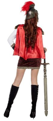 W4758-40 braun-schwarz-rot Damen Amazonenkleid Legionärenkostüm Gr.40 - 2