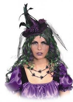 O23995.19 schwarz-lila Damen Mini-Hut Gohtikhut