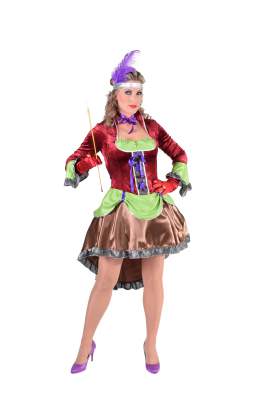 M217112-XXL Damen Steampunkkostüm Steampunkkleid Gr.XXL=52 - 1