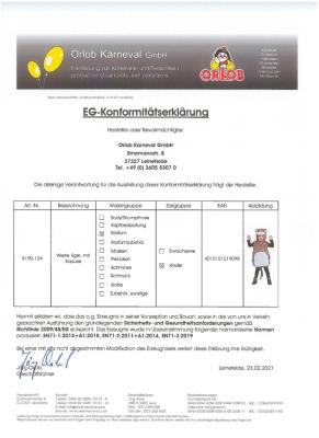 O5190-104 Kinder Tigerweste Tigerkostüm Raubkatzenkostüm Gr.104 - 2