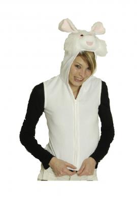 K31292120-36-40-A weiß Damen Hasenweste Hase Hasenkostüm Gr.36-40