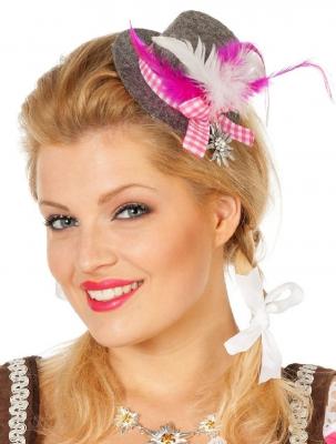 W9712-11 grau-rosa Damen Wiesen-Bayernhut