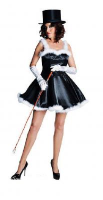 M211113-XL-A schwarz-weiß Damen Hasenkleid Katzenkleid Gr.XL - 1