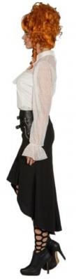 O9548-44 schwarz Damen Rock lang Steampunkrock Gr.44 - 1