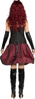 O9507-42-44 weinrot Damen Reifrock Steampunkrock Rock Gr.42-44 - 2