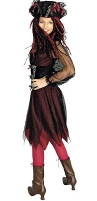 K31250608-40-42-A schwarz-wein rot Damen Piraten Braut Freibeuterin Gr.40-42 - 1