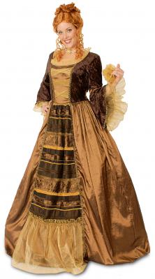 K31250549-48-50 braun-bronze Rokokokleid Barockkostüm Gr.48-50 - 1