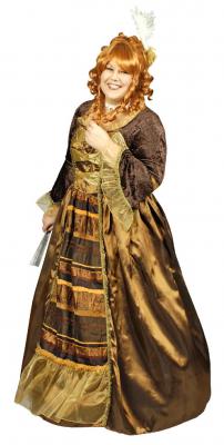 K31250549-48-50 braun-bronze Rokokokleid Barockkostüm Gr.48-50 - 2