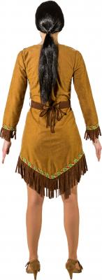 O9234-42 beige-braun Damen Apachenkleid Sioxkostüm Gr.42 - 2