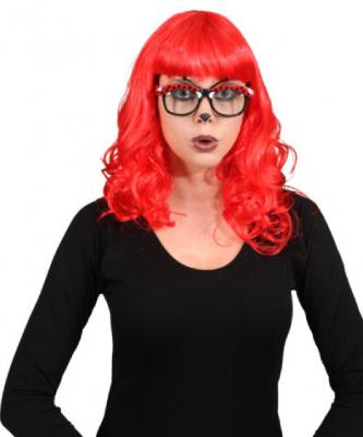 O47748-A rot-schwarz Marienkäfer Käfer Glückskäfer Brille Spass Fun Brille Marienkäferbrille