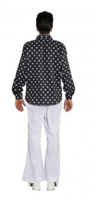 O7148-54-56 schwarz Herren Rüschenhemd mit Punkten Gr.54-56 - 2
