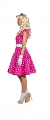 O9015-36 pink Damen Punkte Petticoatkleid Gr.36 - 1