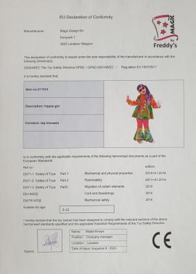 M211014-140-A bunt Kinder Hippie Anzug Discokostüm Gr.140 - 2