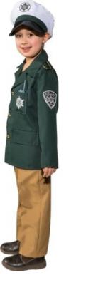 O618-140 grün Polizeikostüm Polizeiuniform Gr.140 - 2
