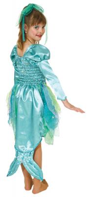 O518-152 türkis-grün Kinder Mädchen Meerjungfrauenkostüm Nixenkleid Gr.152 - 1