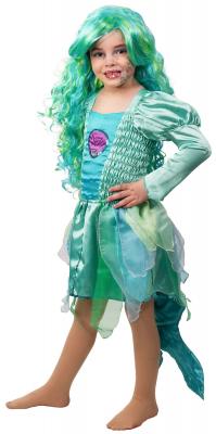 O518-152 türkis-grün Kinder Mädchen Meerjungfrauenkostüm Nixenkleid Gr.152 - 2